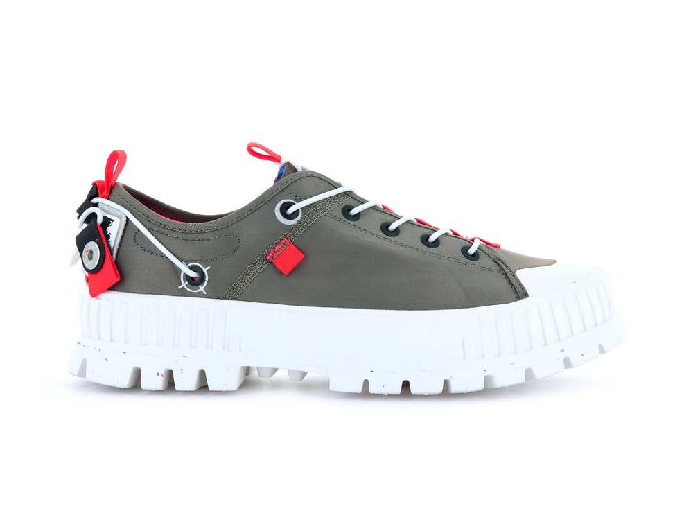 Zapatos Bajos Palladium PALLASHOCK LO TICKET TO EARTH Hombre Verde | Costa Rica-65091